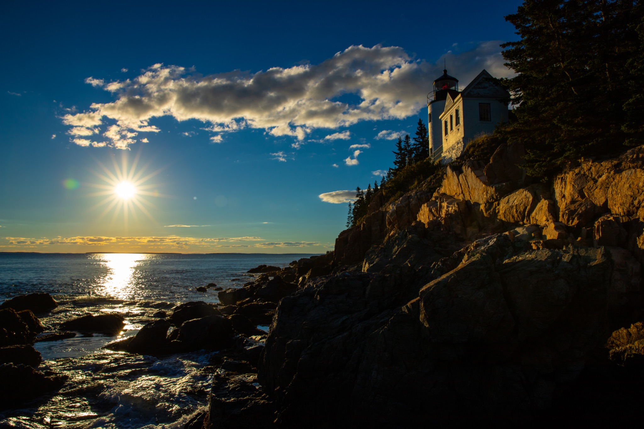 Bass Harbor Lighthouse Sunburst