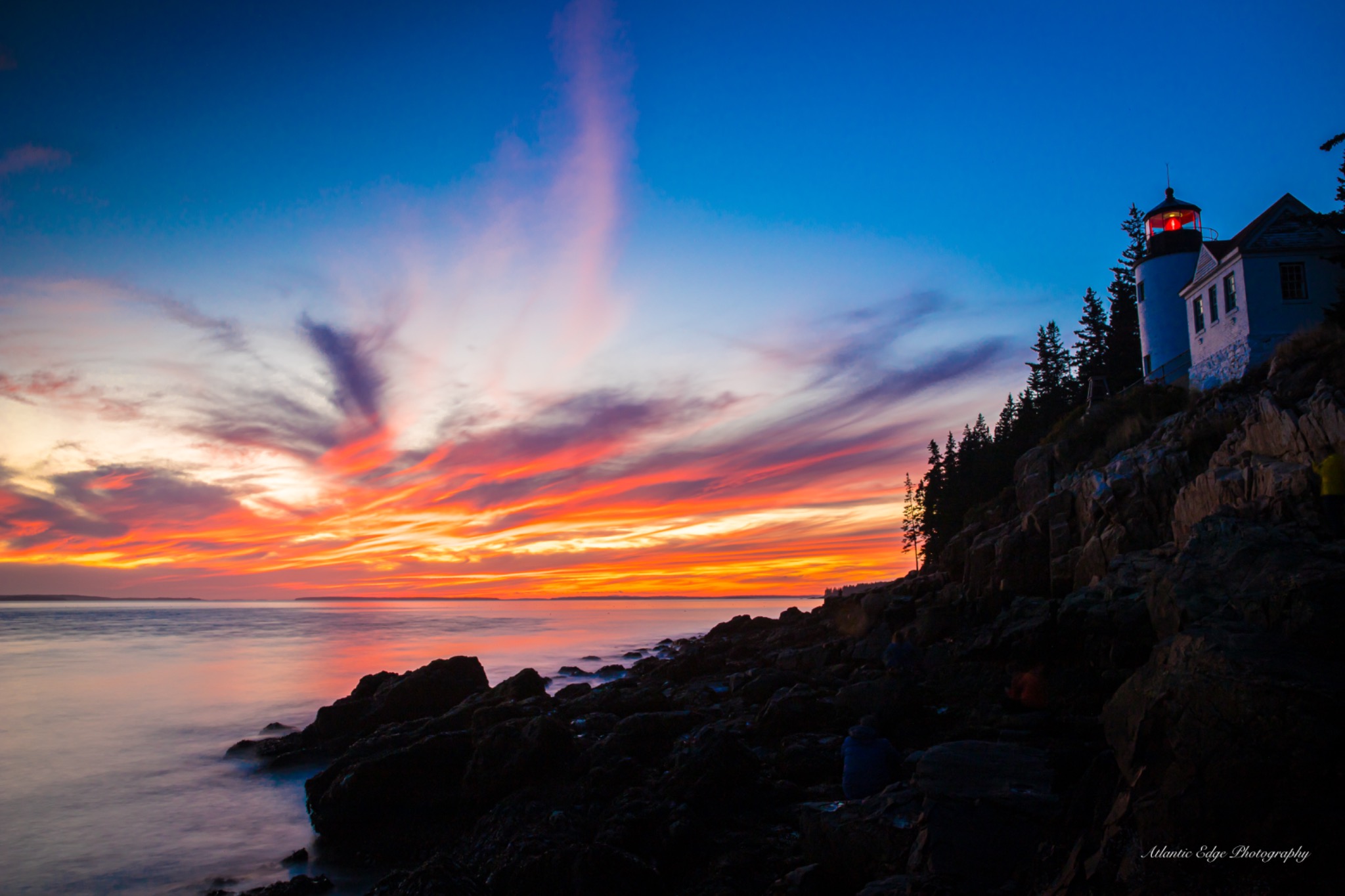 Bass Harbor Head Light at sunset